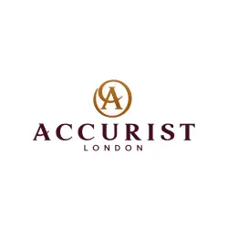 Accurist London luxury watches displayed against a London skyline