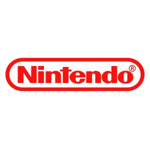 Nintendo gaming consoles, Switch devices, controllers and accessories in a red and white promotional setting