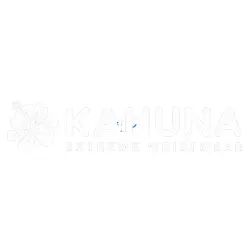 KAHUNA Extreme Wristwear logo with white hibiscus flower and bold lettering