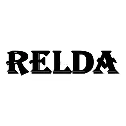 RELDA watch brand logo in bold black vintage-style lettering