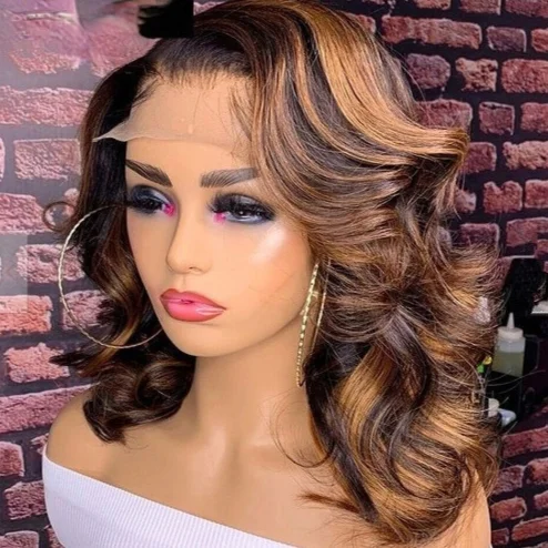 Curly Short Lace Front Synthetic Wig