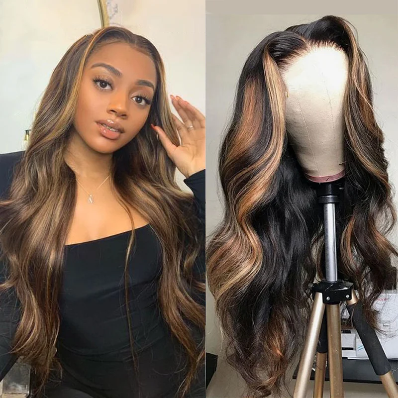 Women's Long Curly Synthetic Wig with Rose Net
