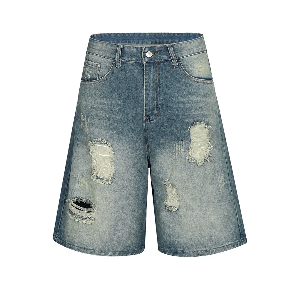 Men's Distressed Denim Shorts