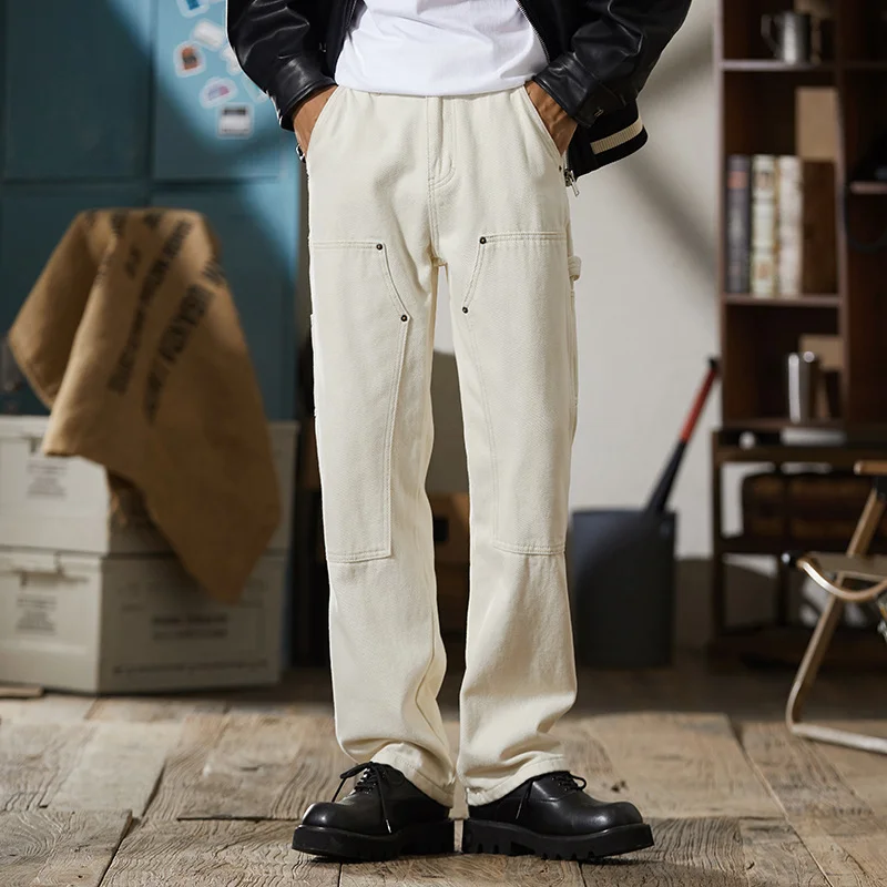 Men's Patchwork Cargo Jeans