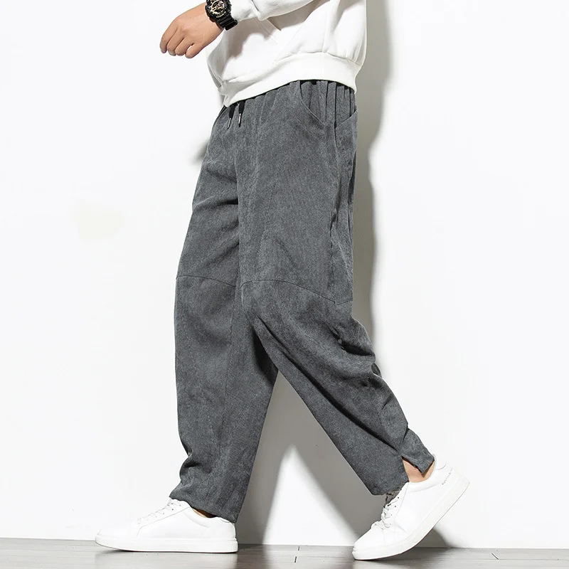 Oversized Corduroy Wide-Leg Trousers – Relaxed Fit Casual Pants