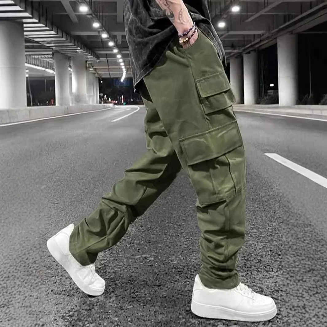 Men's Loose-Fit Casual Cargo Pants – Multi-Pocket Everyday Trousers