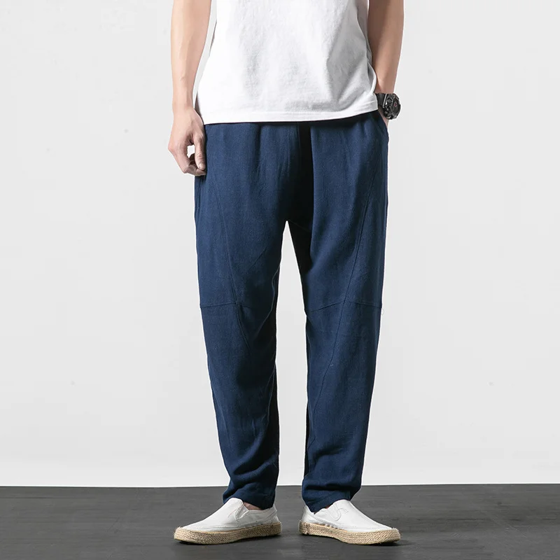Men's Loose-Fit Polyester Harem Pants – Casual Streetwear Trousers