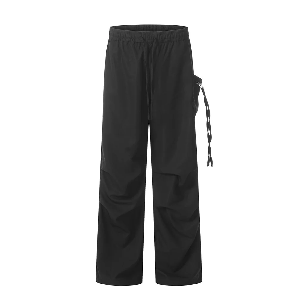 Men’s Pleated Paratrooper-Style Casual Trousers