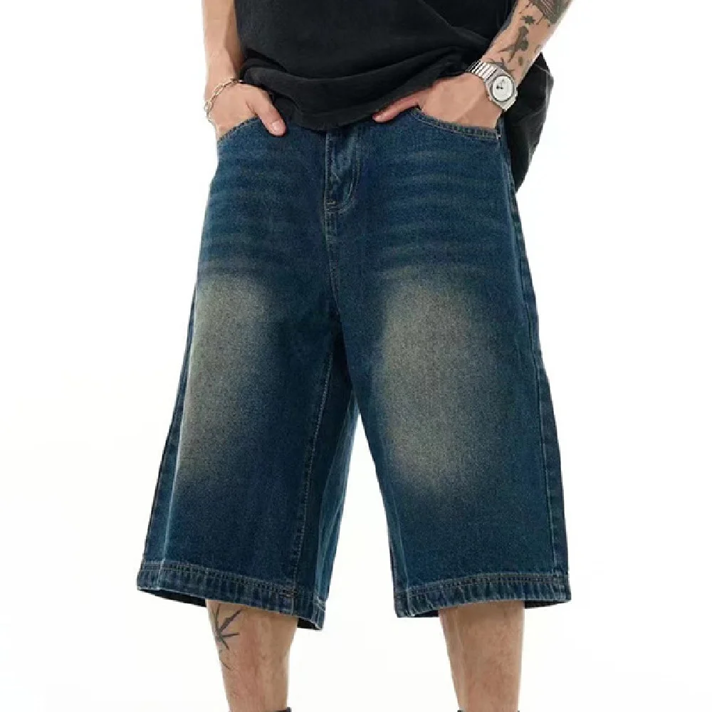 Men’s American Streetwear Cropped Trousers