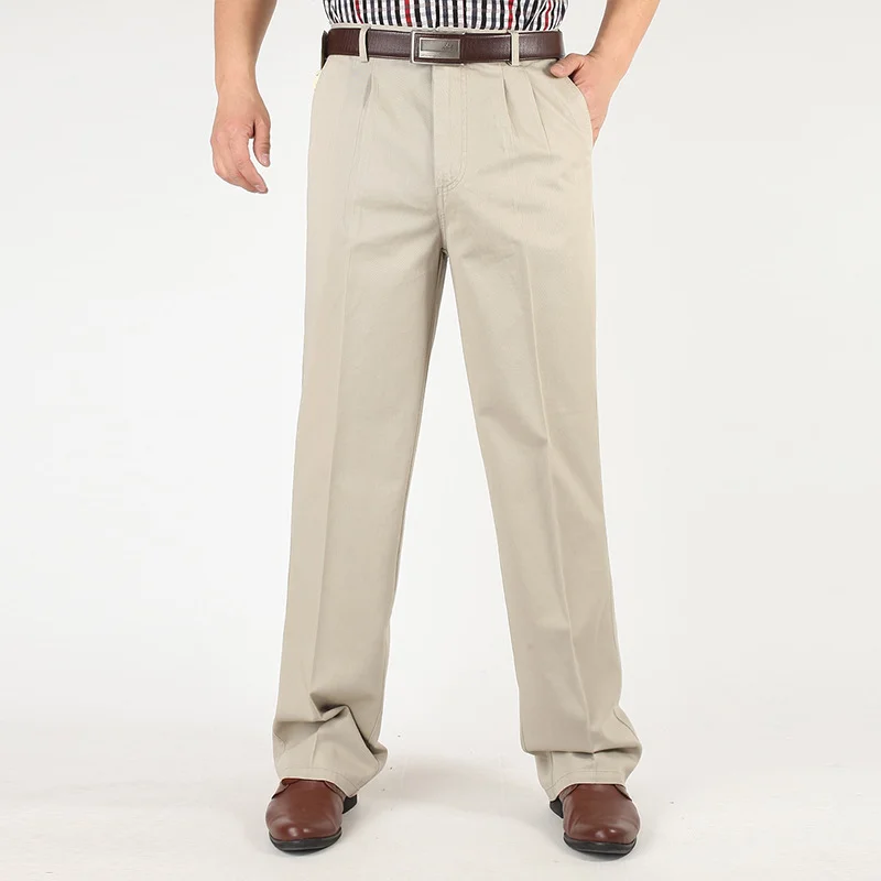 Men’s Thick Pure Cotton Casual Trousers